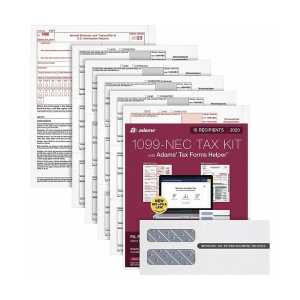 Tops Tax Forms, 1099-NEC/1096, 5-Part, w/15 Envelopes, WE TOP22906KIT - main